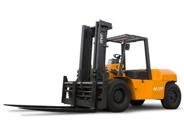 Empilhadeira diesel de 10 toneladas de JAC, empilhadeiras do contrapeso da grande capacidade, cor pesada da empilhadeira do equipamento, a vermelha ou a alaranjada fornecedor