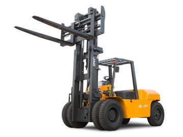 Empilhadeira diesel de 10 toneladas de JAC, empilhadeiras do contrapeso da grande capacidade, cor pesada da empilhadeira do equipamento, a vermelha ou a alaranjada fornecedor