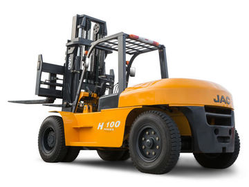 Empilhadeira diesel de 10 toneladas de JAC, empilhadeiras do contrapeso da grande capacidade, cor pesada da empilhadeira do equipamento, a vermelha ou a alaranjada fornecedor