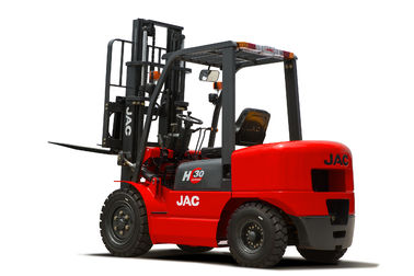 China Altura diesel de 3 toneladas 3M do elevador do caminhão de empilhadeira de JAC - cor vermelha do motor de 6M Isuzu fábrica